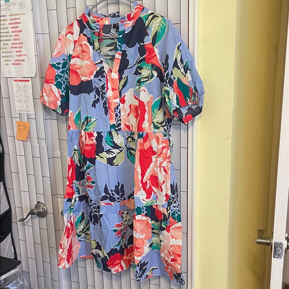 MSK Multicolor Floral Dress